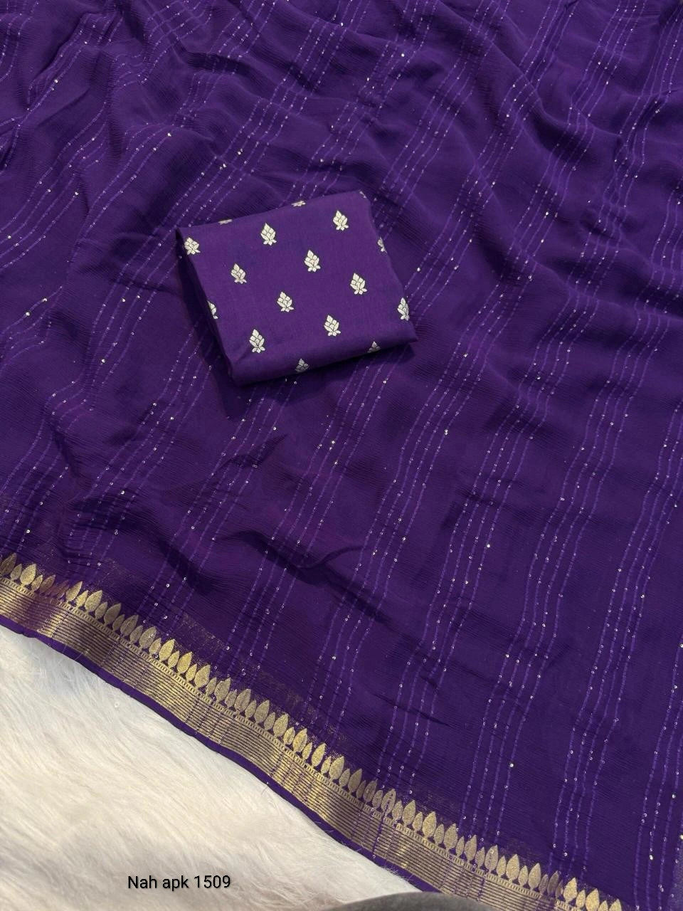 Viscose Georgette Sequence Saree 4