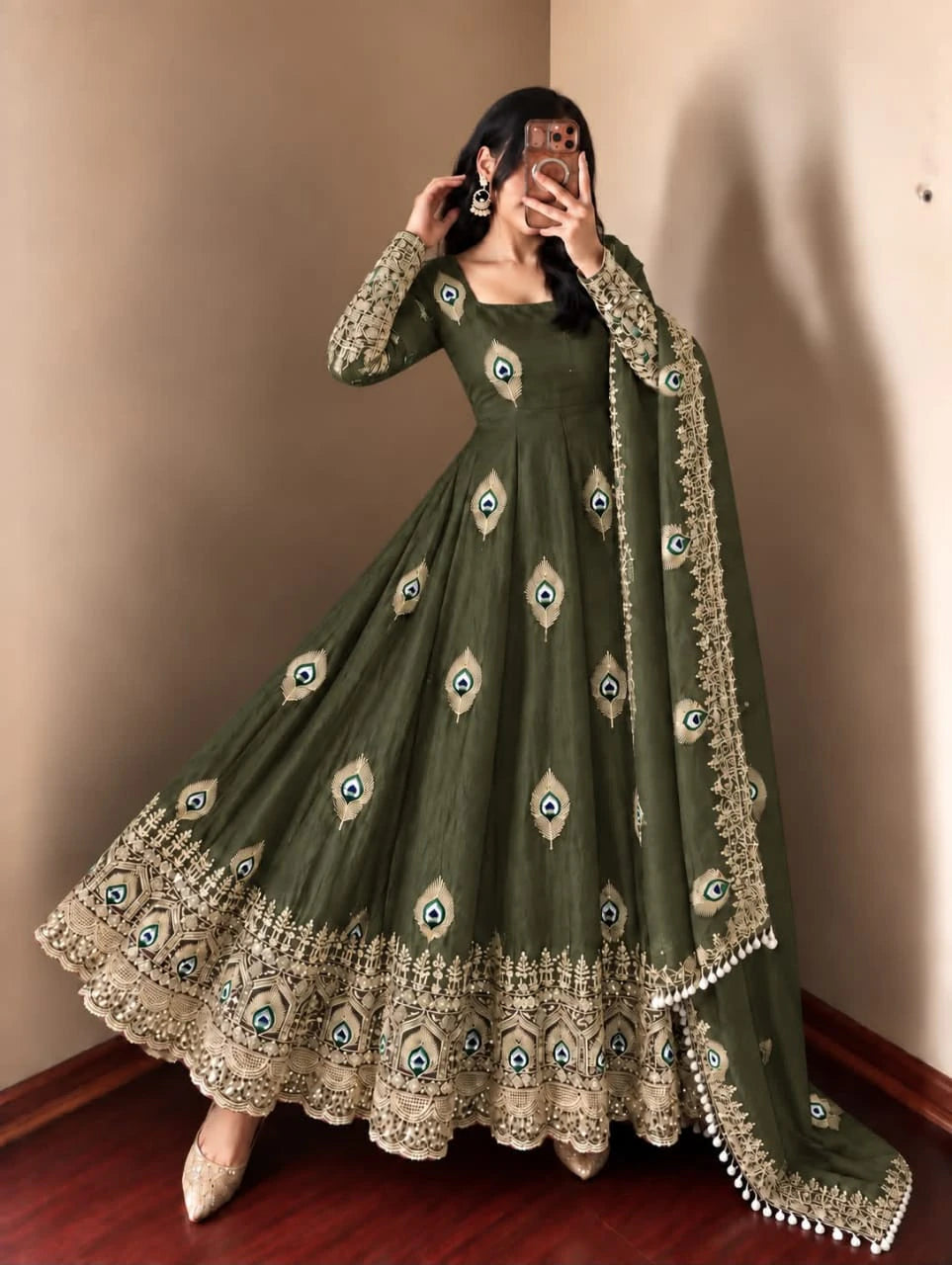 Fendy Silk Embroidered Gown 2