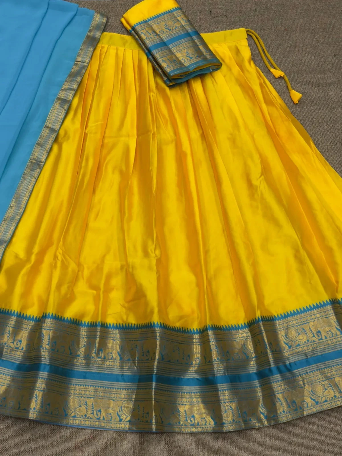 🌷🌷Traditional Kanjivaram Silk Half-Sarees🌷🌷 9
