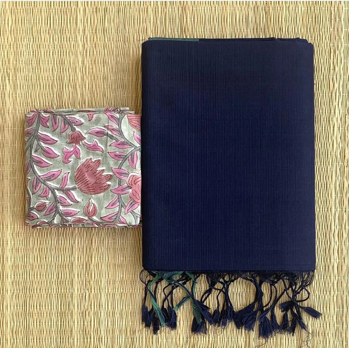Insta Viral Khadhi Cotton  Sarees With Kalamkari BlousePiece 10