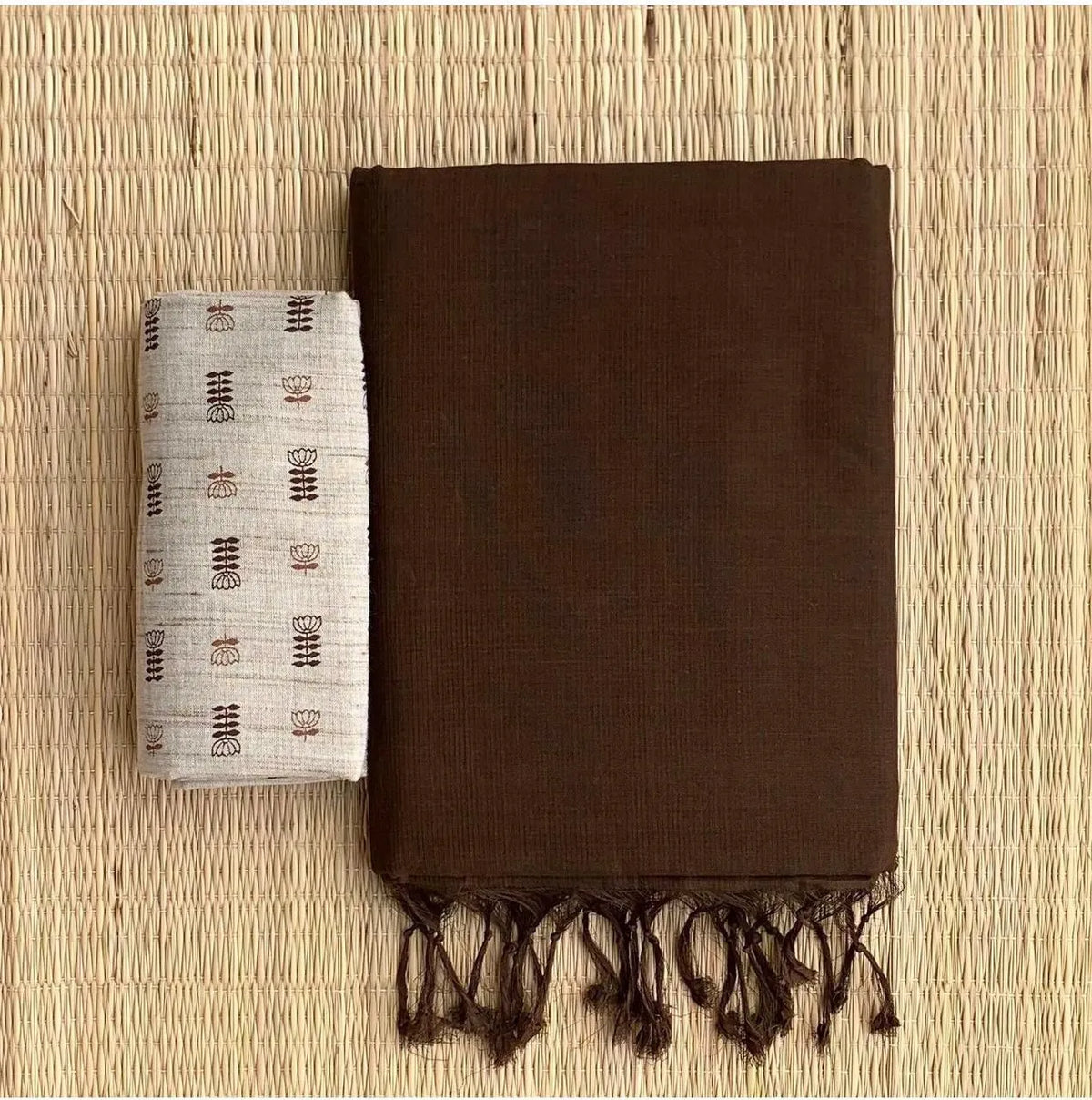 Insta Viral Khadhi Cotton  Sarees With Kalamkari BlousePiece 3