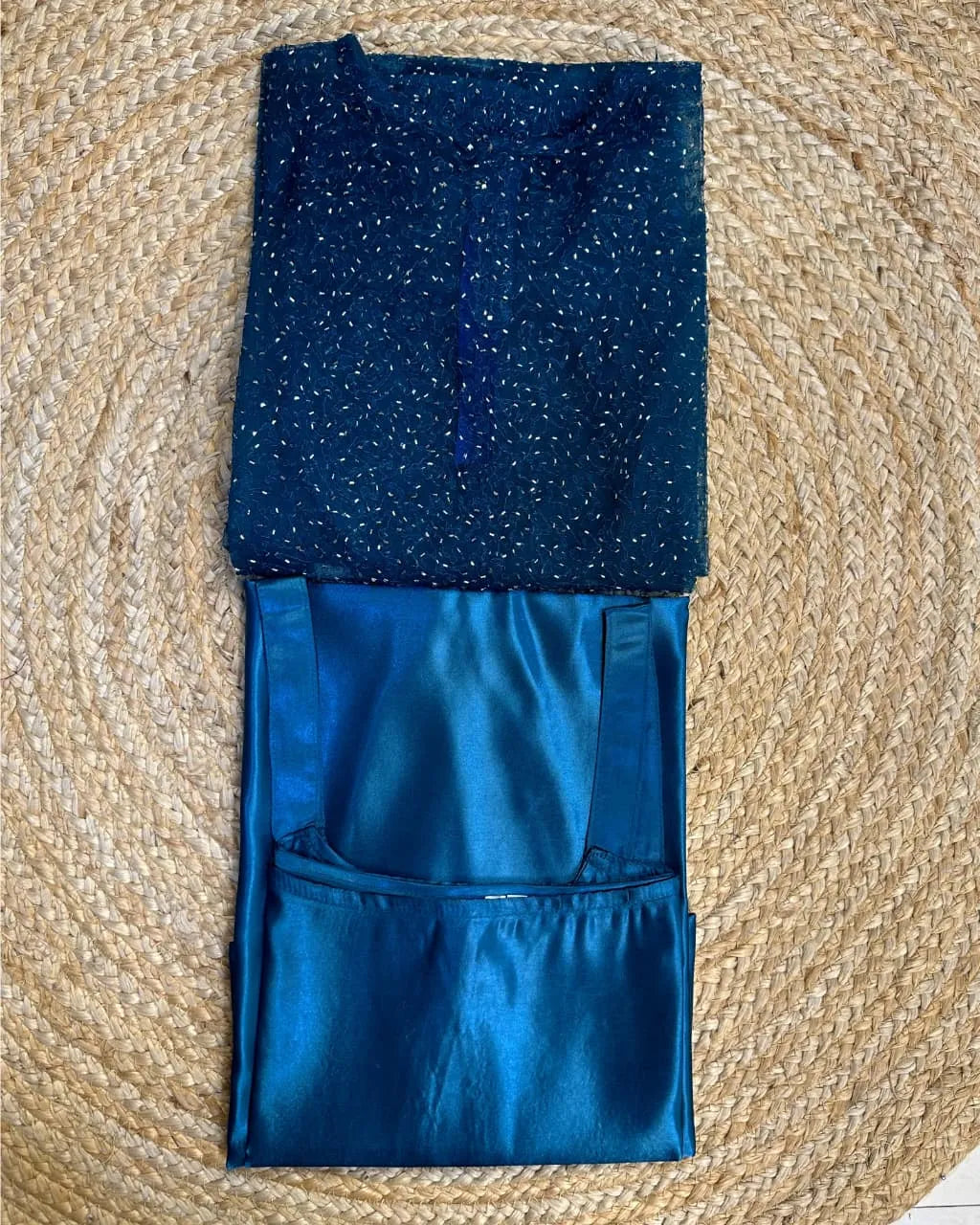 👑👑Insta Viral Galaxy 2-Piece Set With Shining inner Gown with a beautifully beaded outer coat👑👑 7
