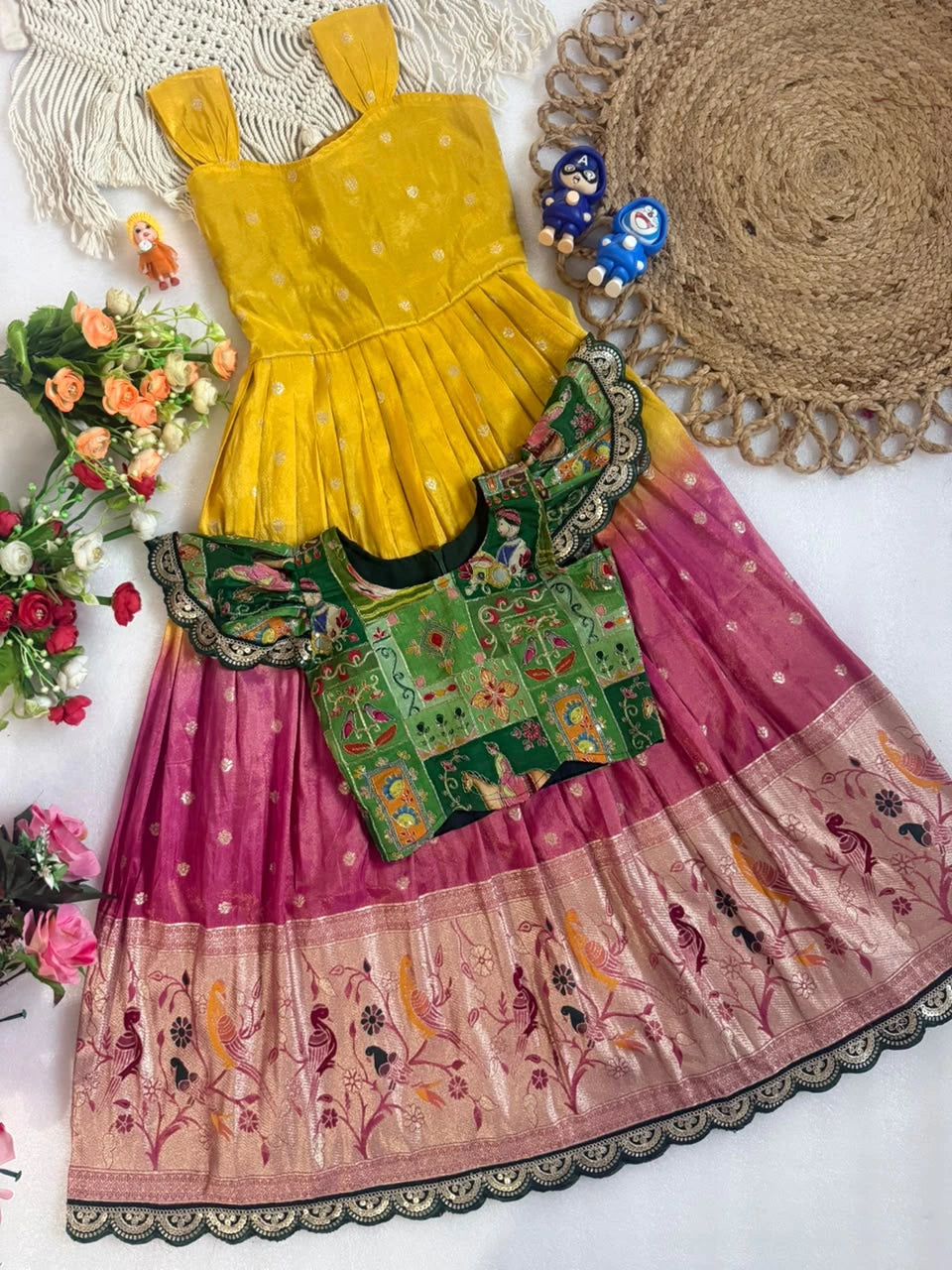 Viscose Dola Silk Kids Gown 4