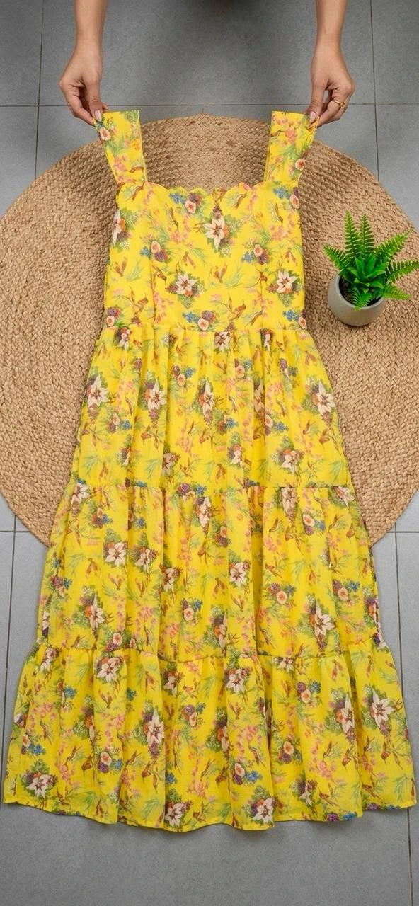 Alfino Chiffon Floral Maxi Dress 8