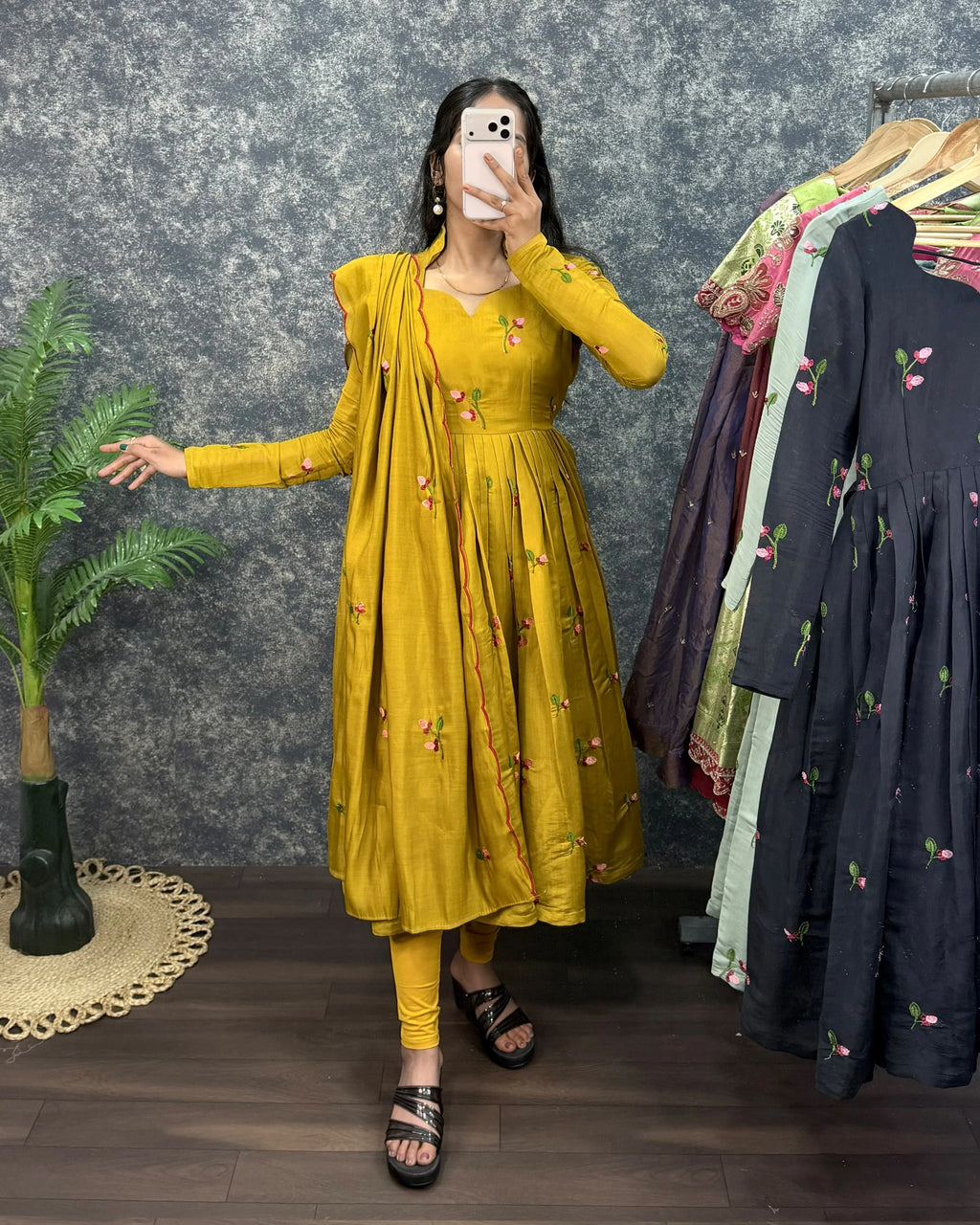 South Mull Chanderi Anarkali Set 5