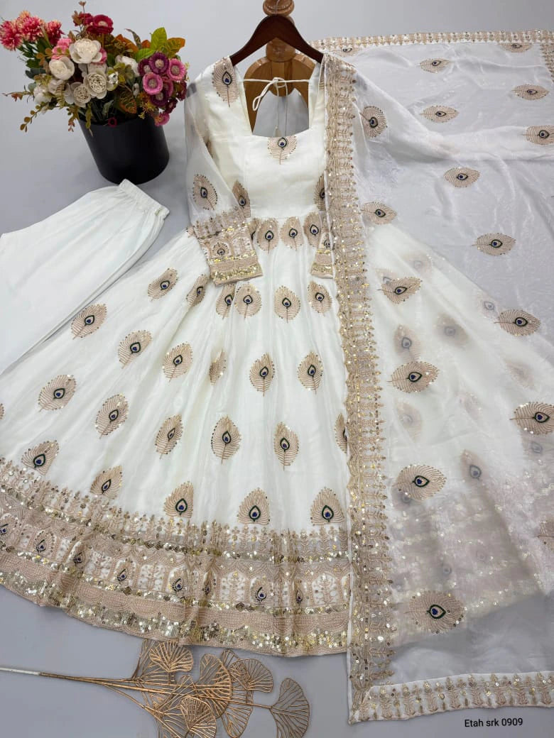 Fendy Silk Gown with Dupatta 2