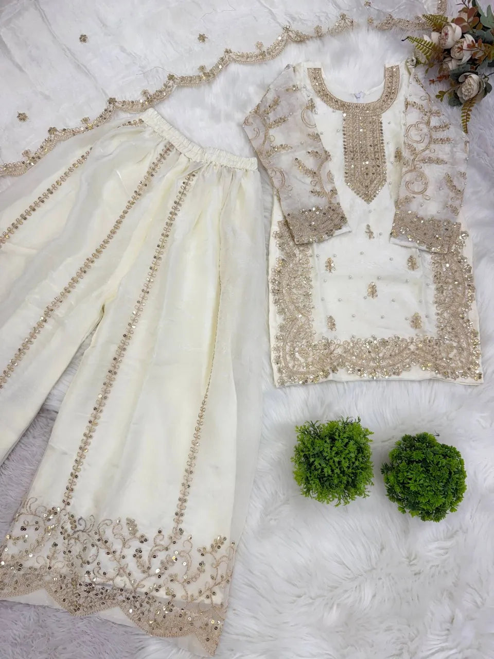 💕💕Premium mom & daughter Combo Ready to Wear sharara set💕💕 9
