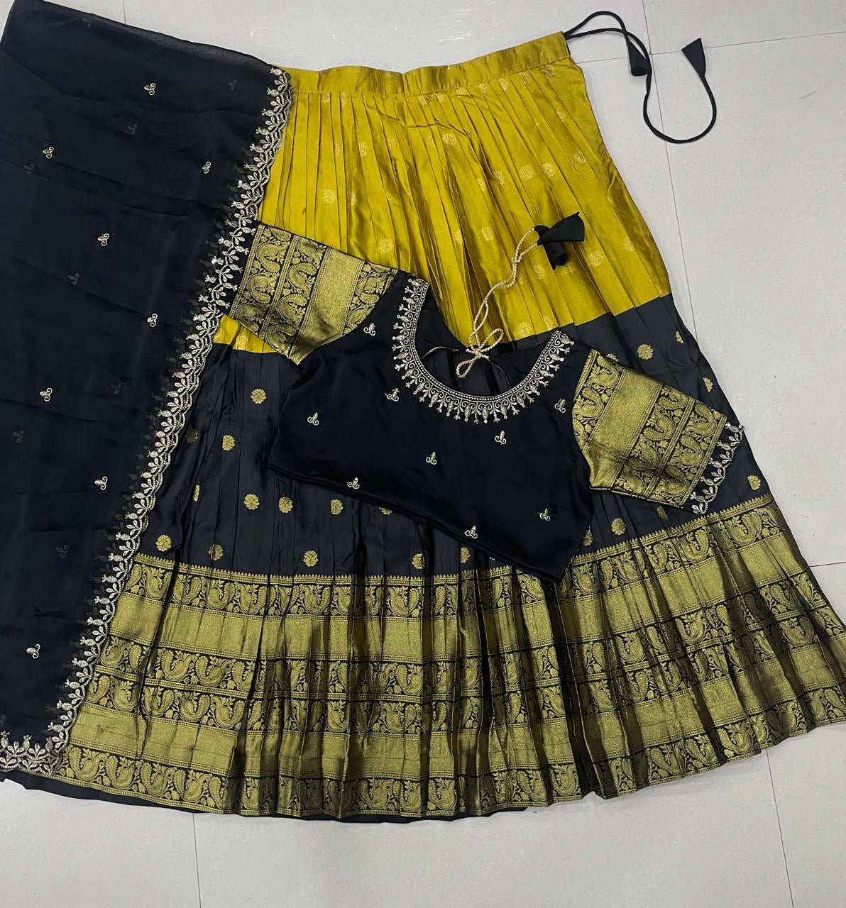 Lehanga collection full stiched Lehenga with Full stiched Designer maggam work blouse with embroider 10