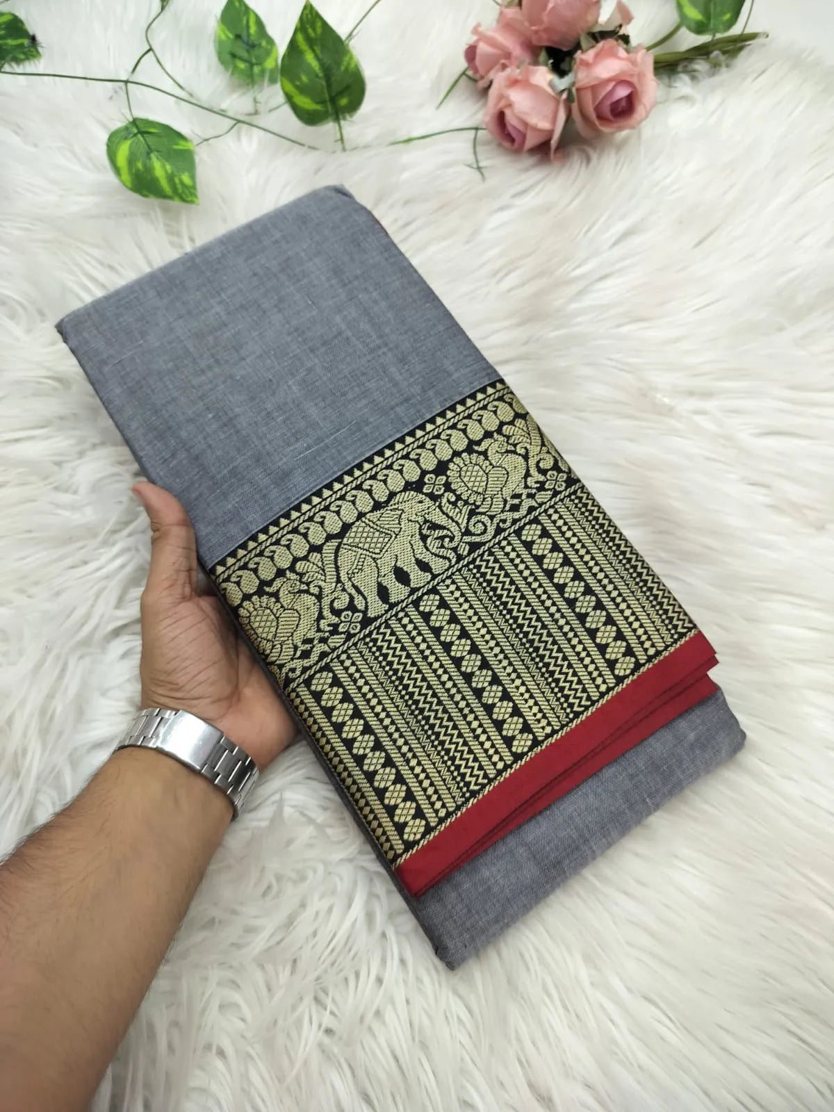 Pure Narayanpet Cotton Saree with Blouse 2