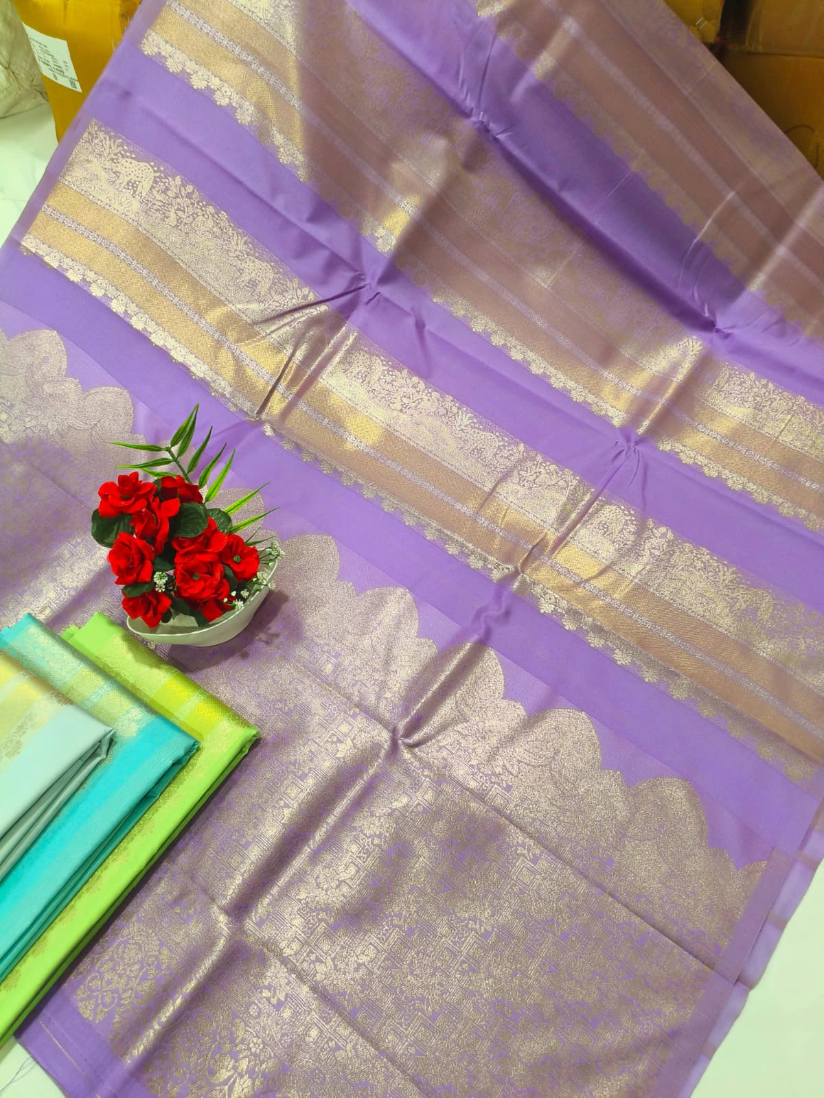 Zari Woven Saree with Blouse 8
