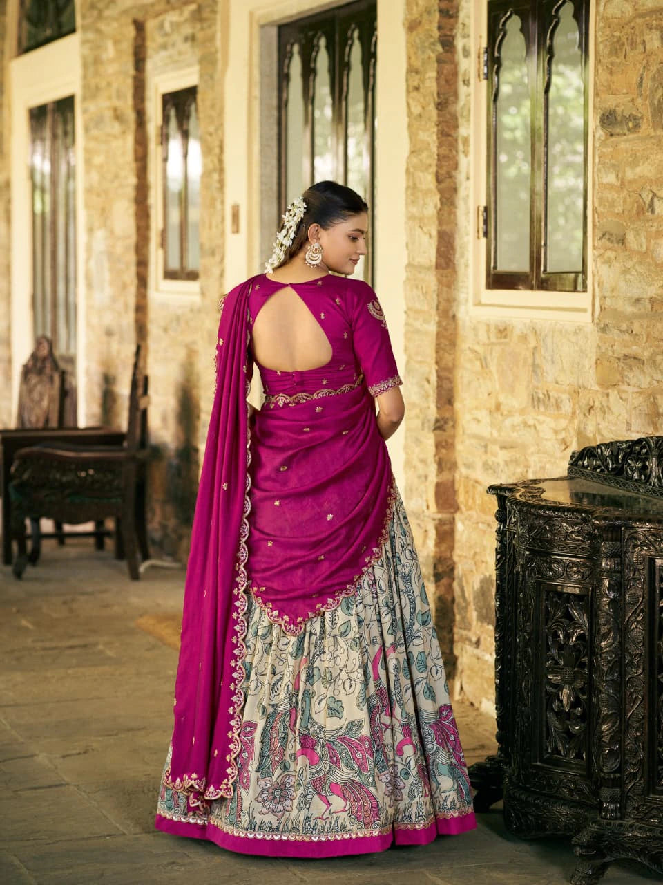 Vichitra Silk Lehenga 4