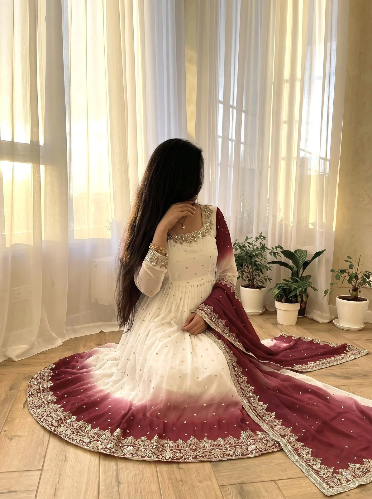 Georgette Anarkali Gown Set 7