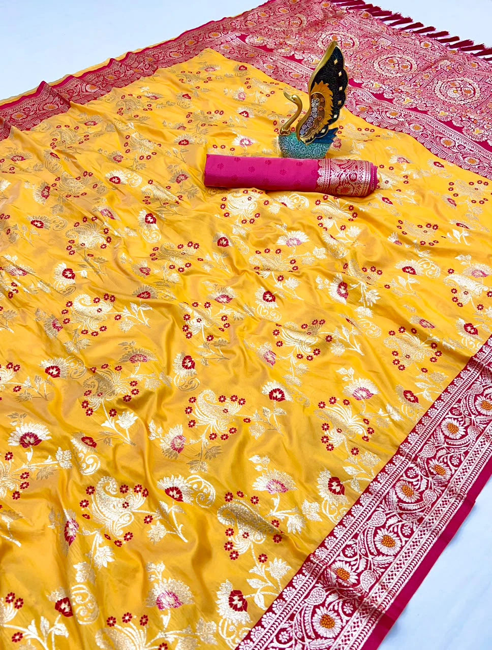 Banarasi Silk Saree with Blouse 7