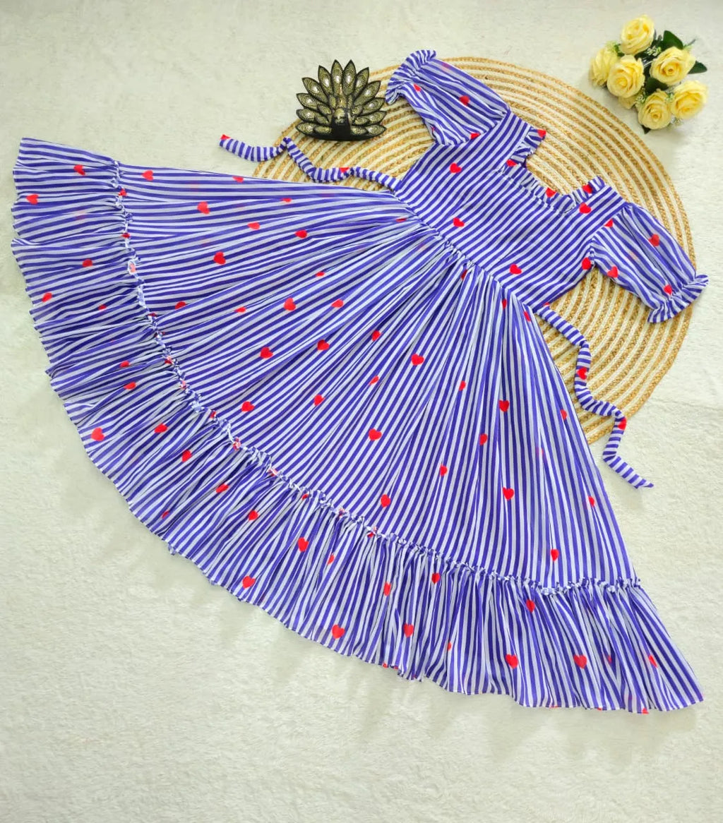 💕💕Premium Mul Chanderi Heart Printed Maxi Gown💕💕 10