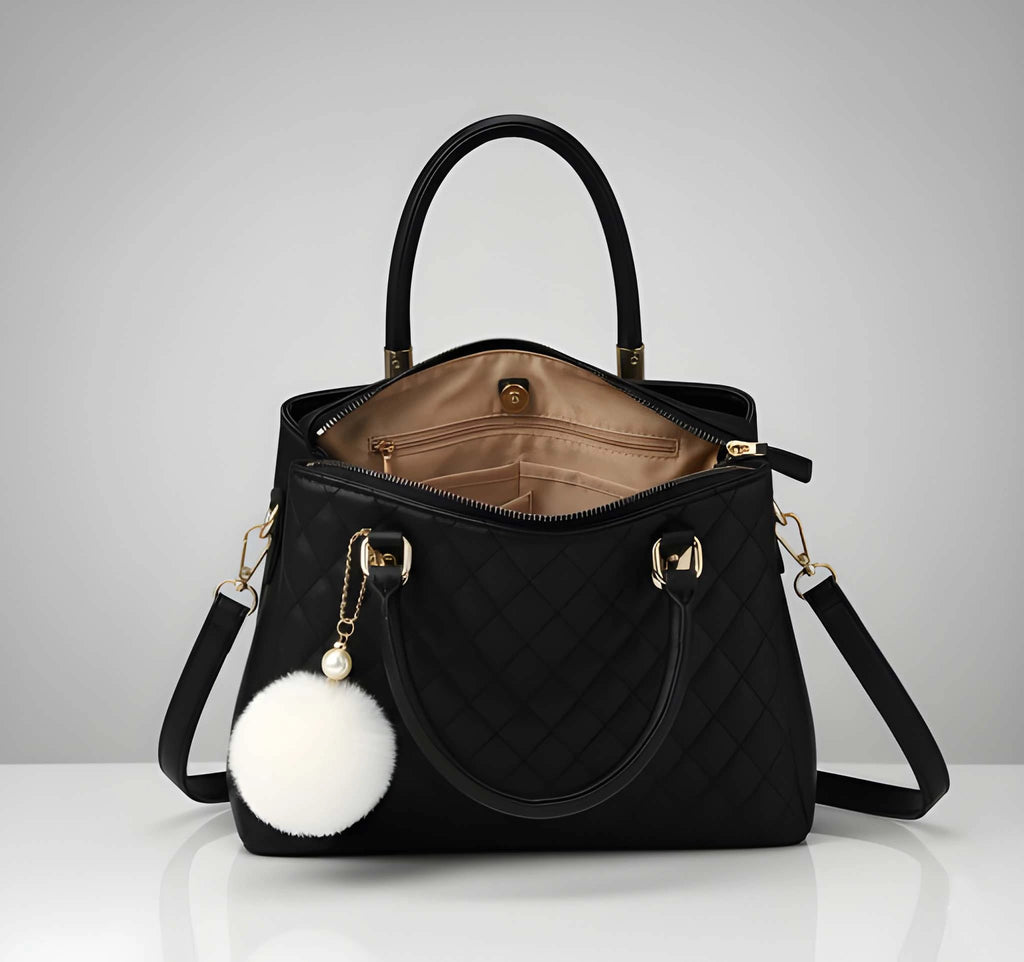 Stylish Ladies PU Leather Shoulder Handbag Premium Fashion Tote Bag with Spacious Multi-Compartment 3