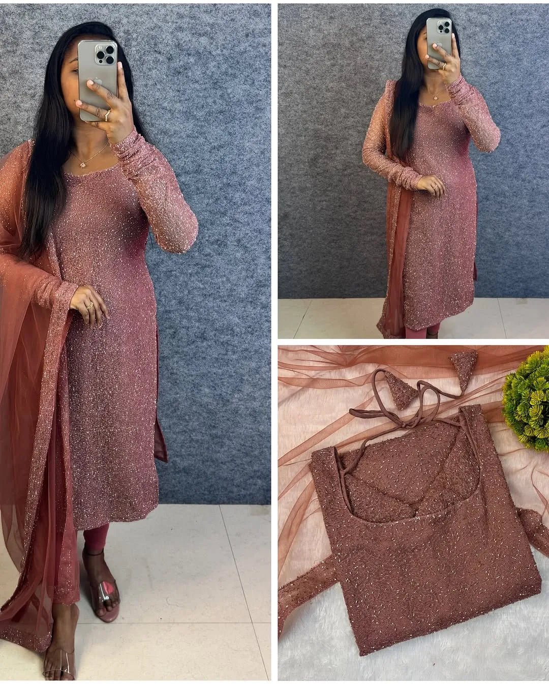 Premium PartyWear Kurti Set With Dupatta 5