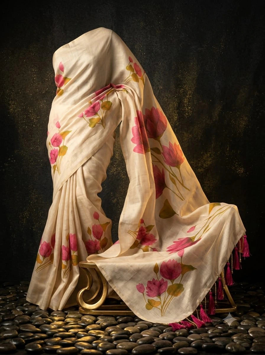 Digital Tissue Sarees with Blouse 2