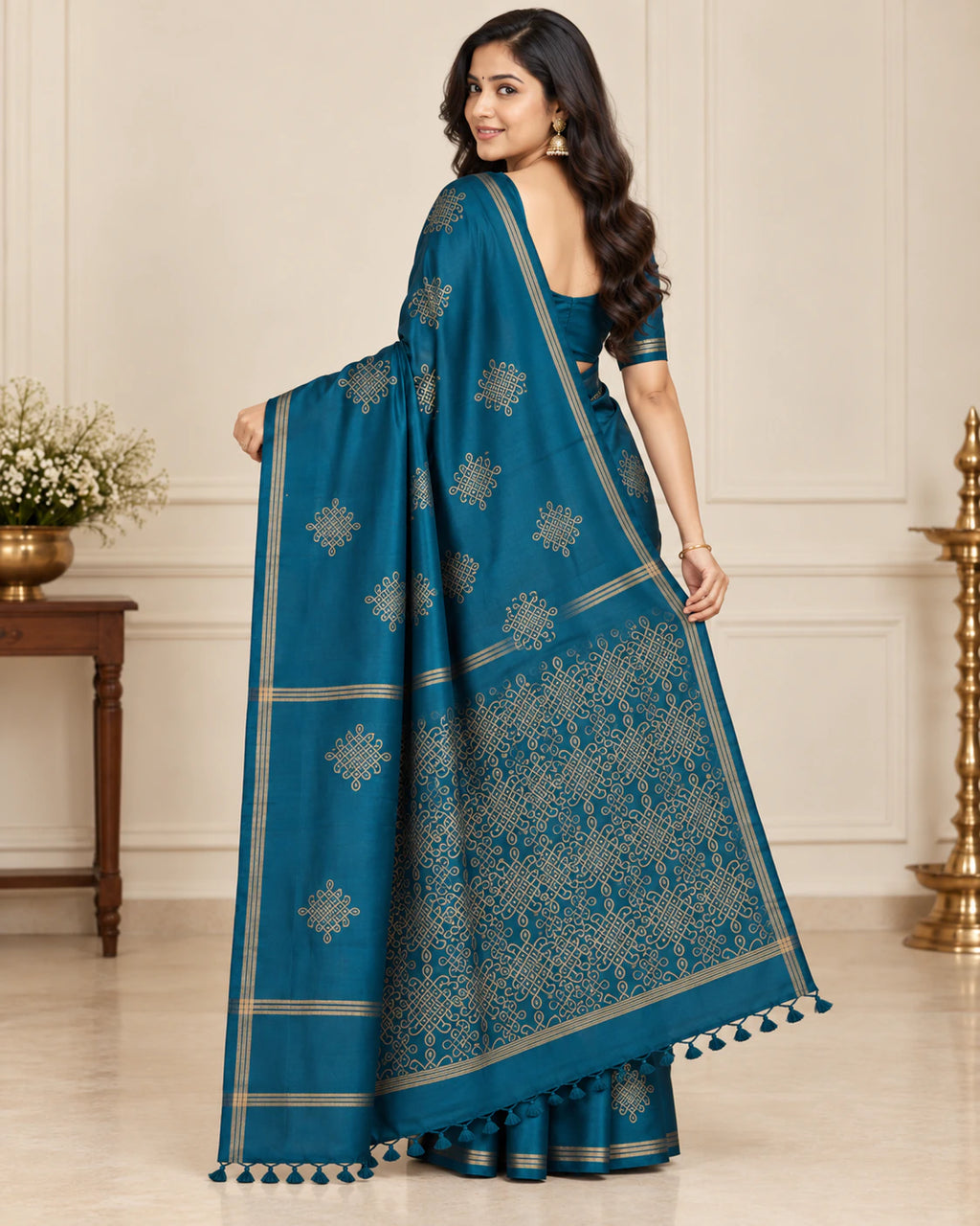 Soft Silk Saree with Blouse 4