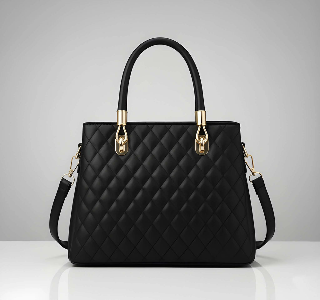 Stylish Ladies PU Leather Shoulder Handbag Premium Fashion Tote Bag with Spacious Multi-Compartment 4