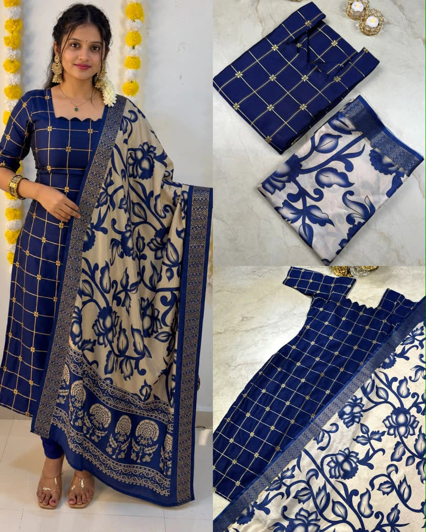 Kurti with Kalamkari Dupatta 7