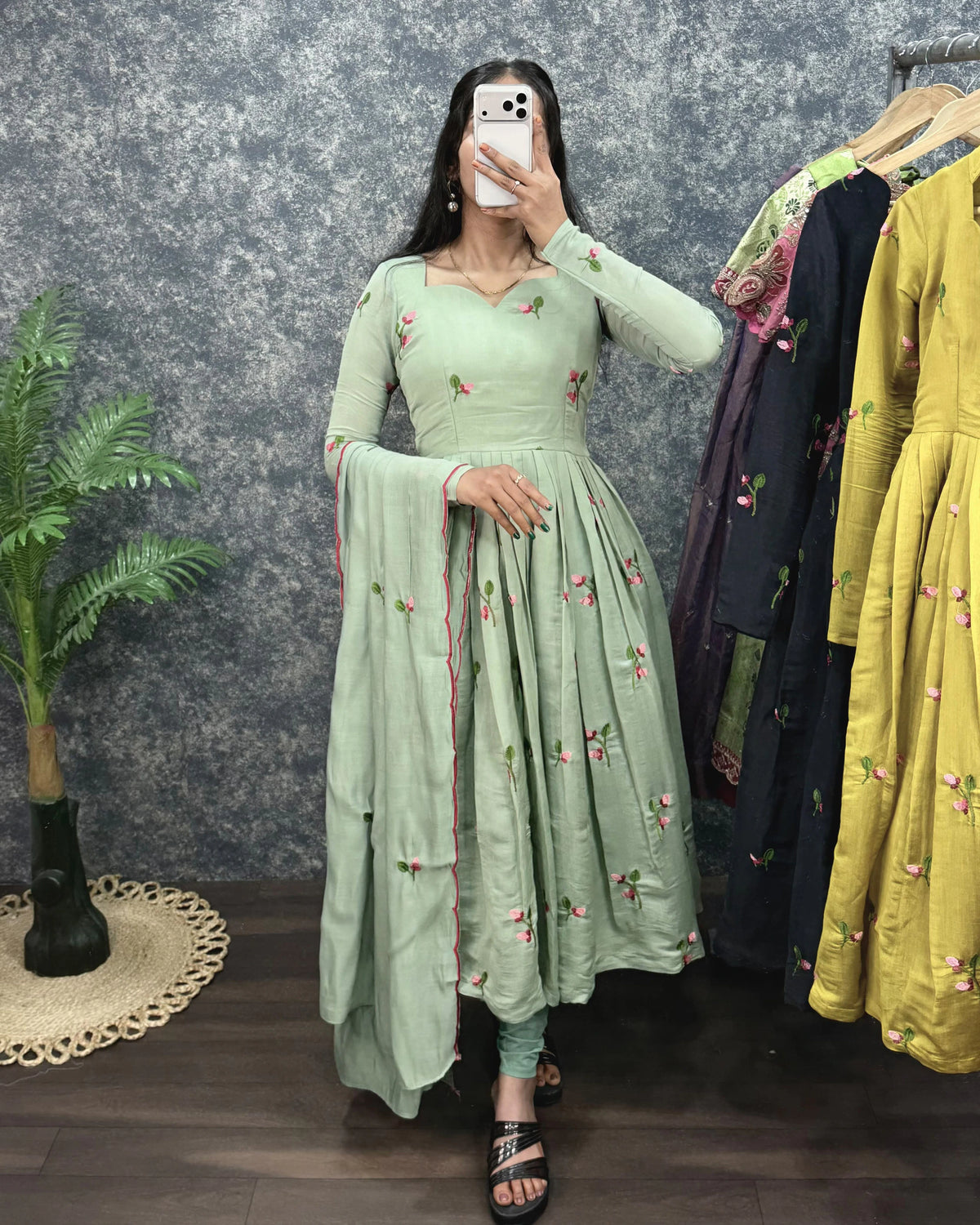 South Mull Chanderi Anarkali Set 8