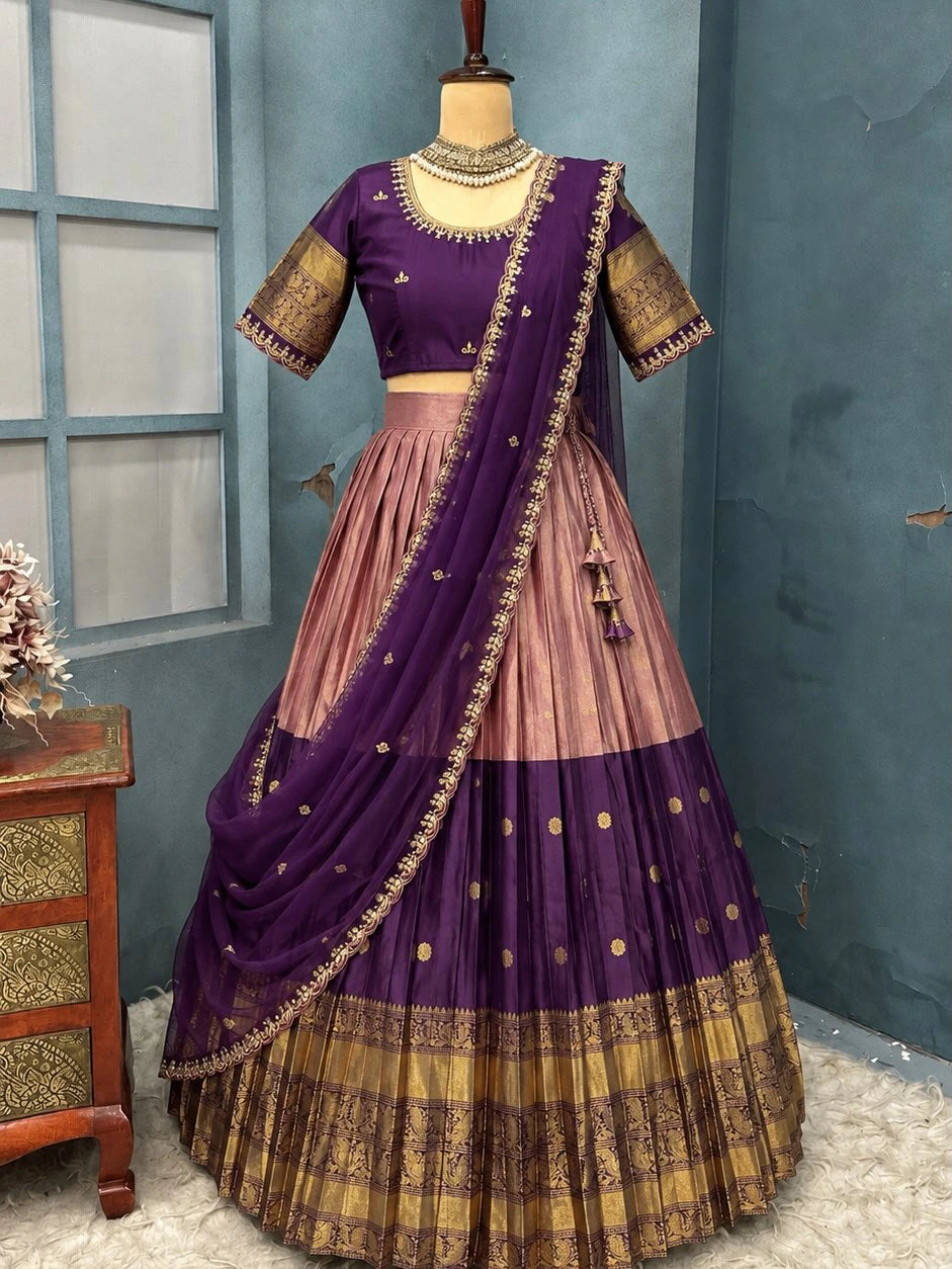 Lehanga collection full stiched Lehenga with Full stiched Designer maggam work blouse with embroider 1