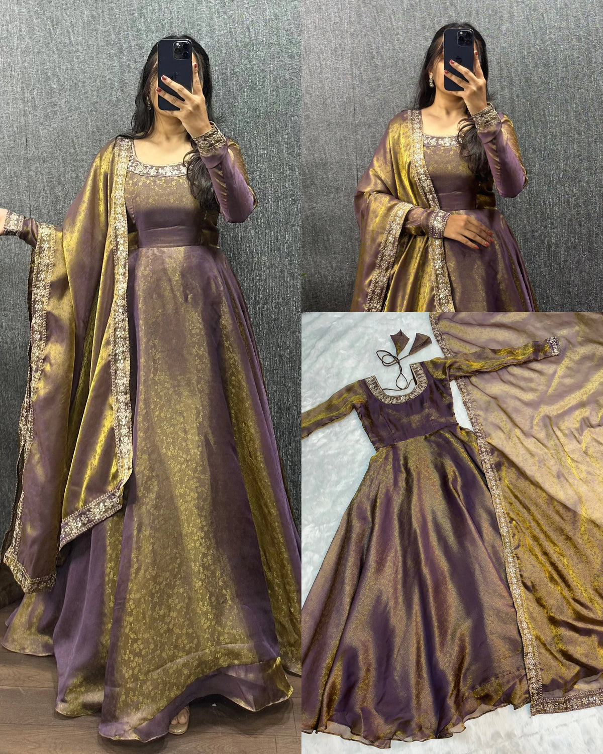 Silk Jacquard Gown 2