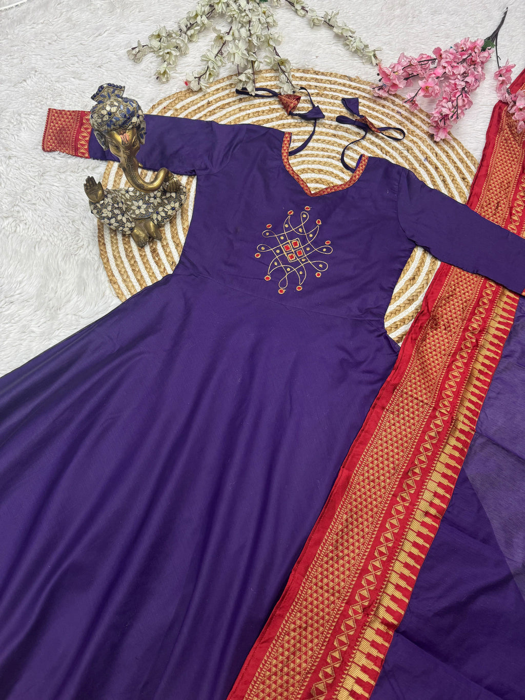 Span Cotton Anarkali Kurta Set 10