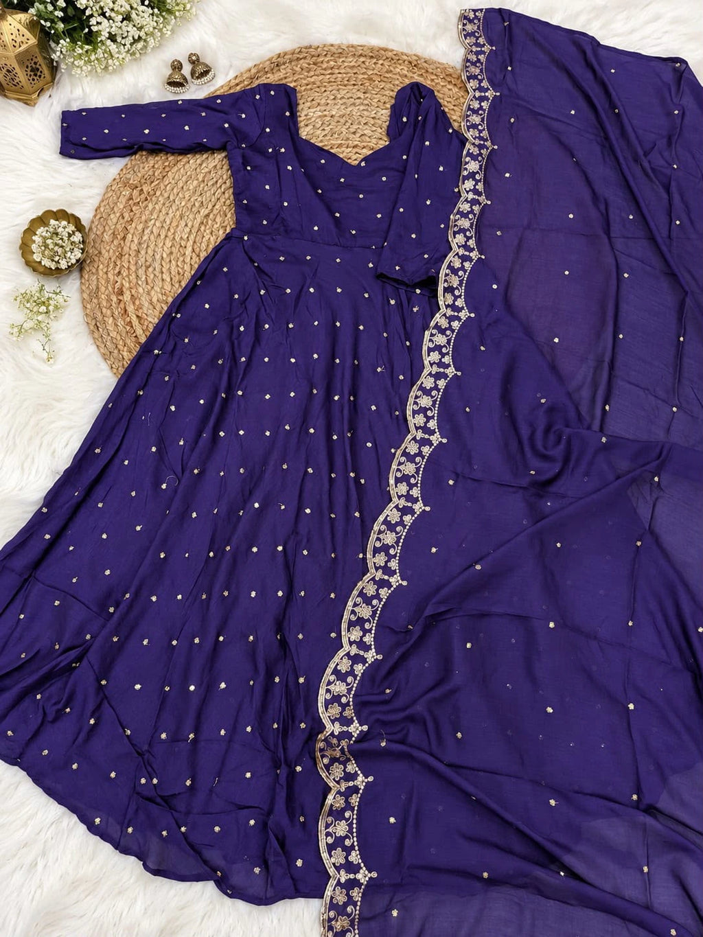 Vichitra Silk Anarkali 5
