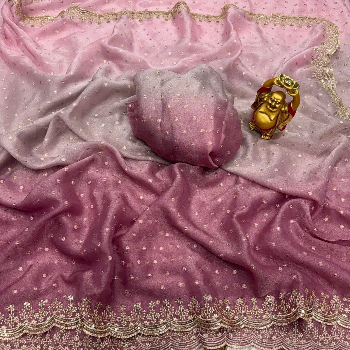 Moss Butti Sequinned Saree 1