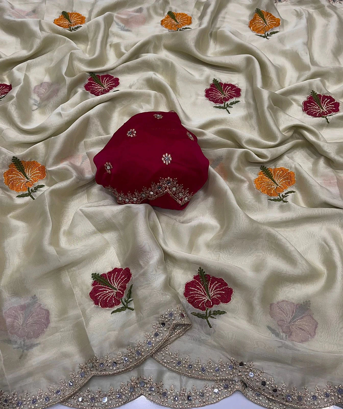 Rangoli Silk Embroidered Saree 4