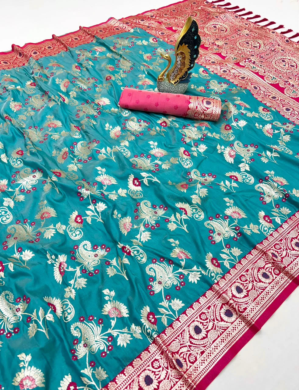 Banarasi Silk Saree with Blouse 10