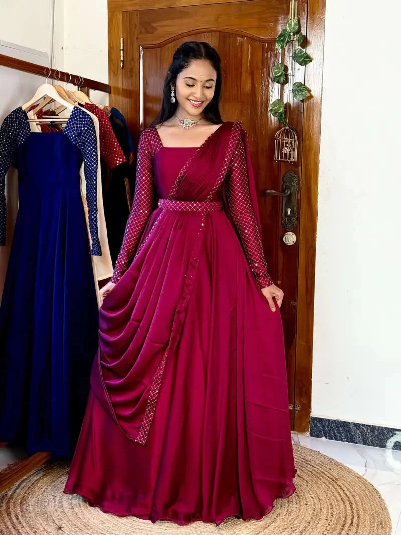 Sparkling Georgette Anarkali 8